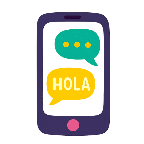 ilustrace mobilu k článku jak se učit jazyky doma