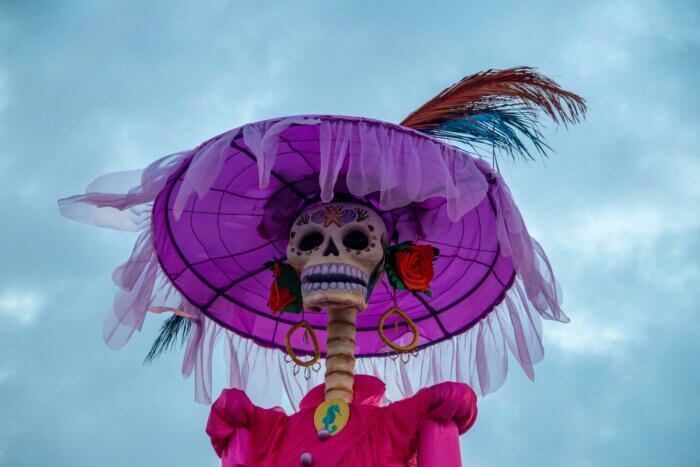 La Catrina – symbol mexického svátku Día de muertos v Mexico City.